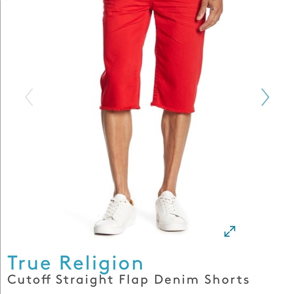 Red True Religion shorts